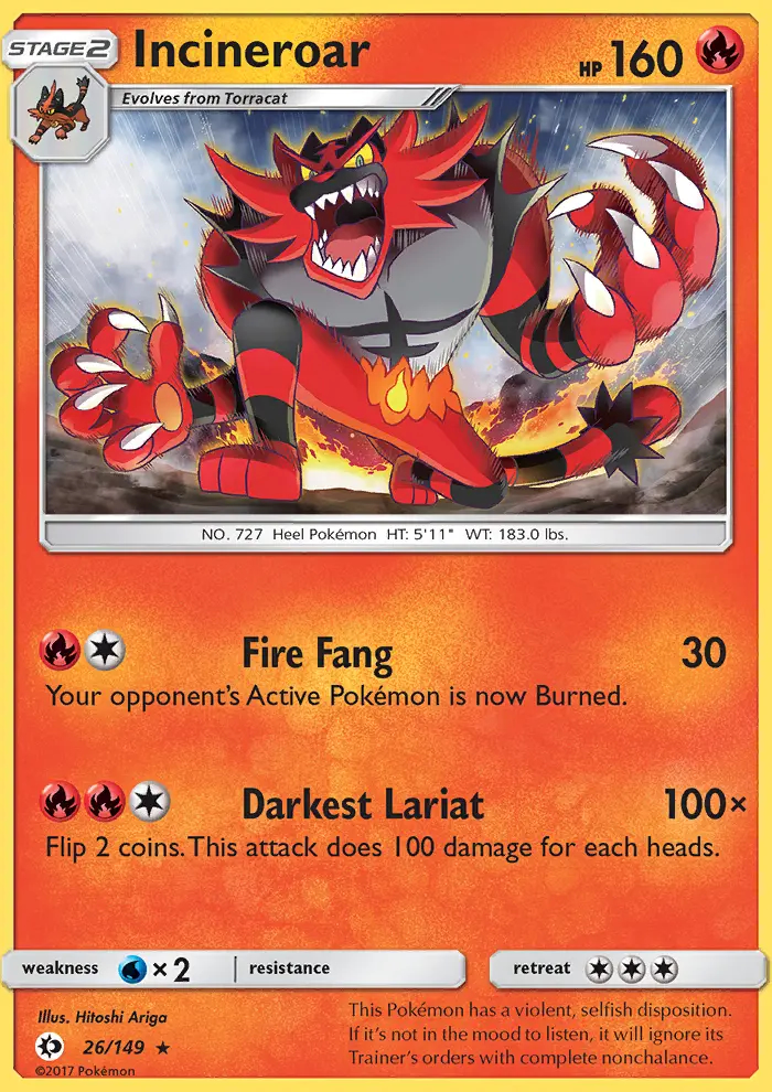 Image of the card Incineroar