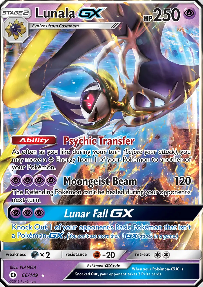 Image of the card Lunala GX