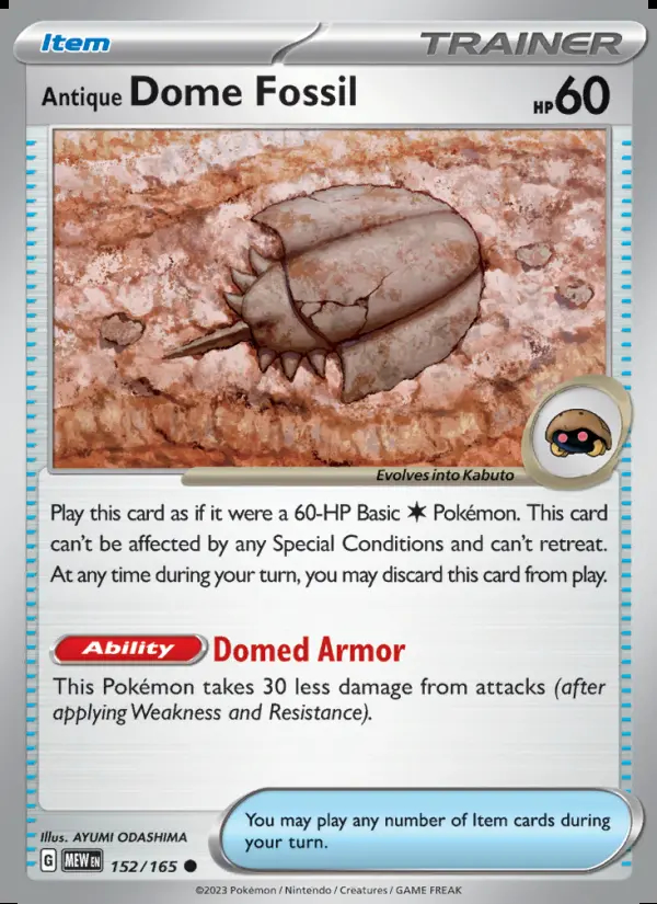 Image of the card Antique Dome Fossil