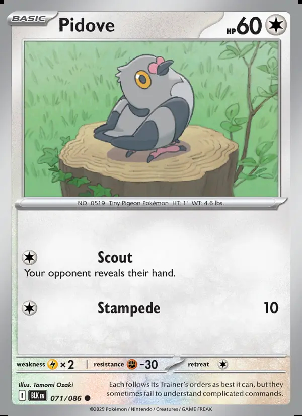 Image of the card Pidove