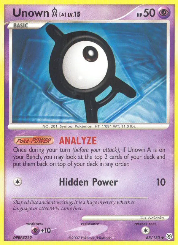 Image of the card Unown A