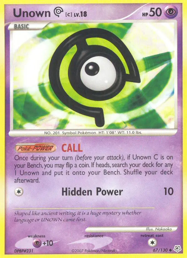 Image of the card Unown C