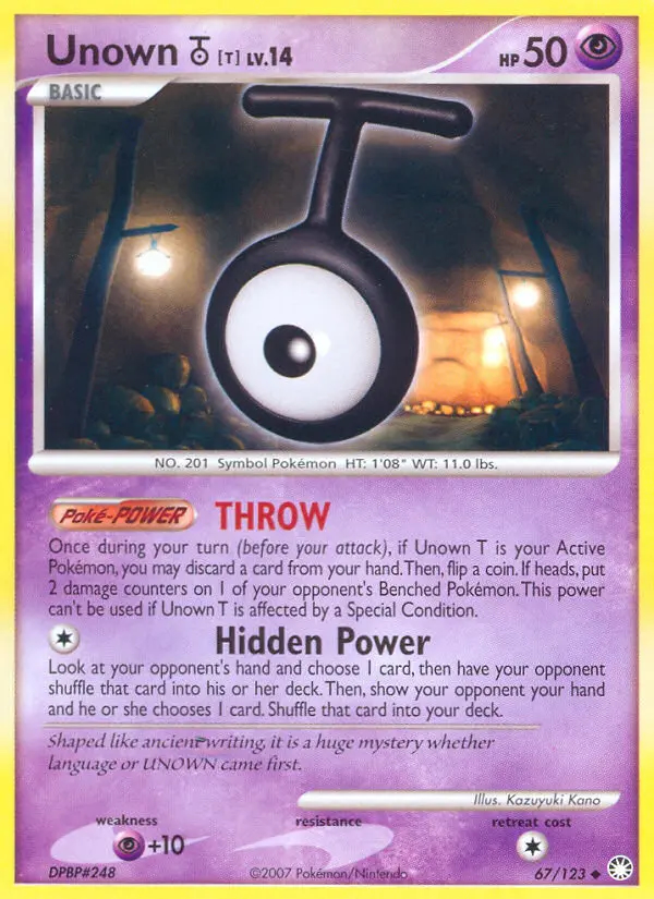 Image of the card Unown T