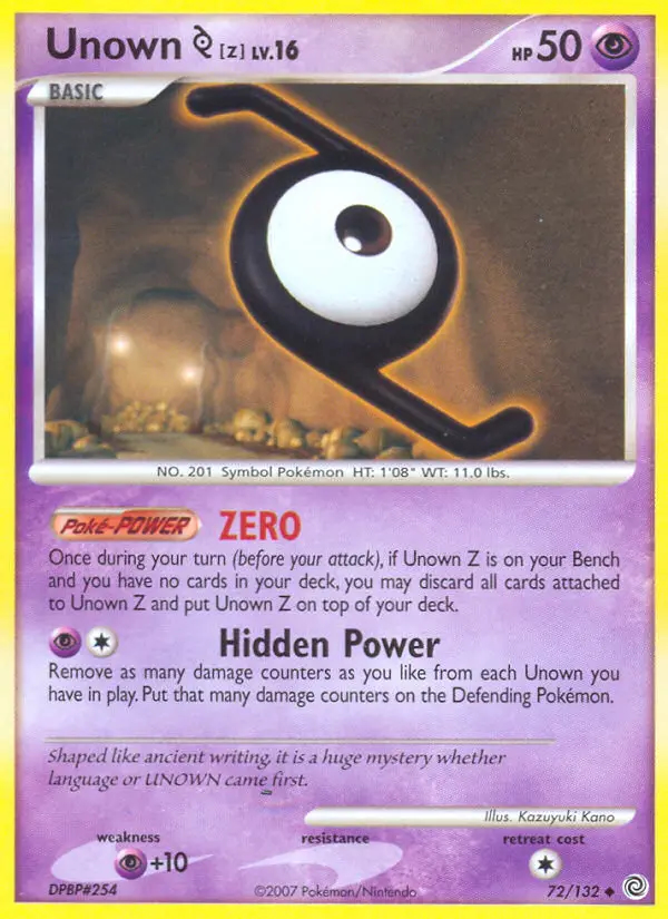 Image of the card Unown Z