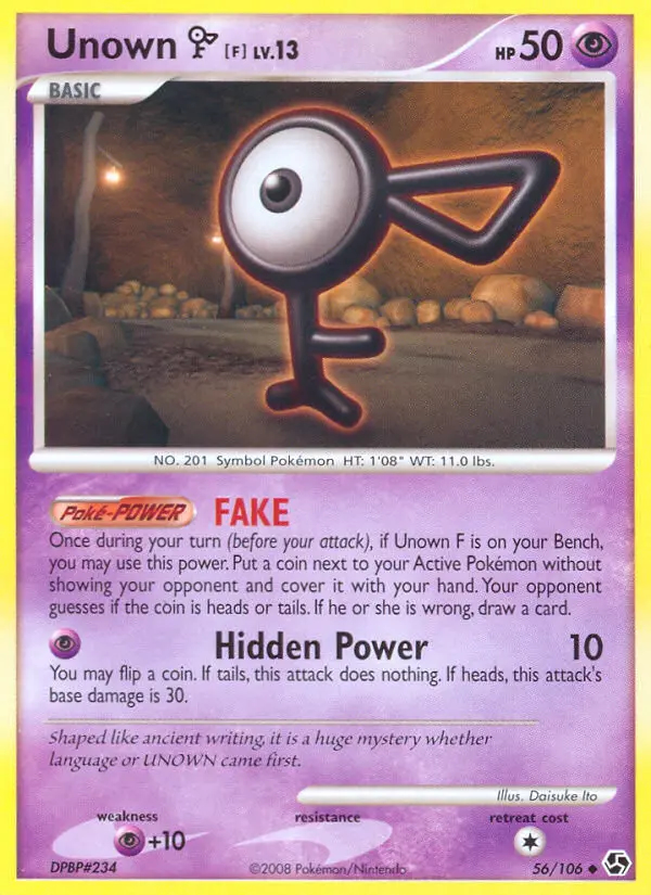 Image of the card Unown F