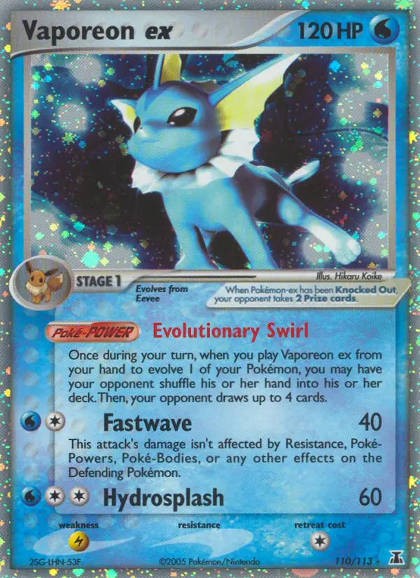 Image of the card Vaporeon ex