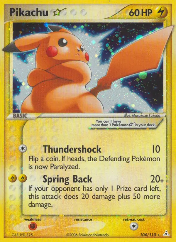 Image of the card Pikachu Star