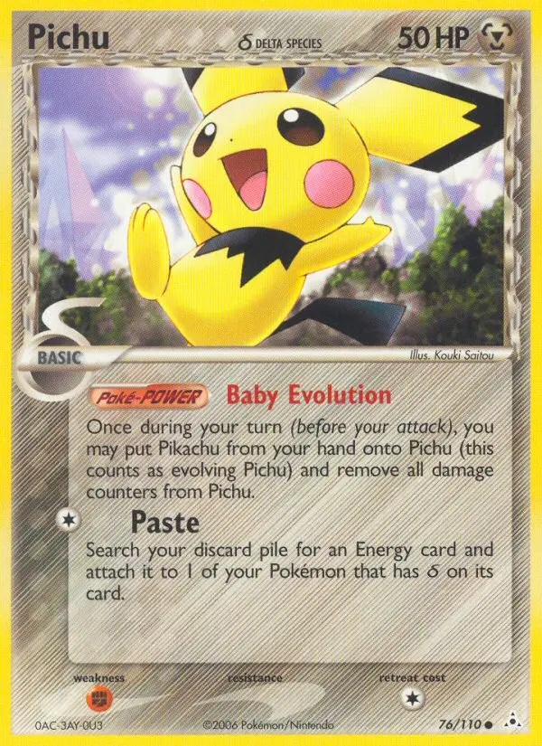 Image of the card Pichu δ