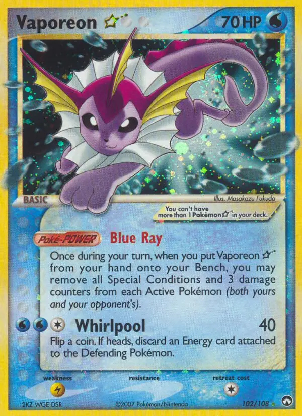 Image of the card Vaporeon Star