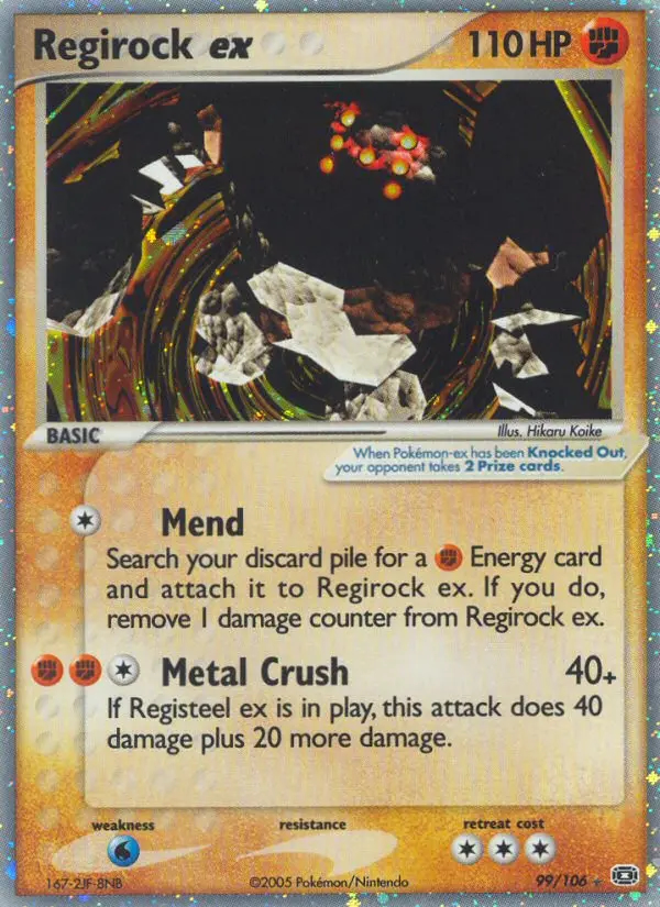 Image of the card Regirock ex