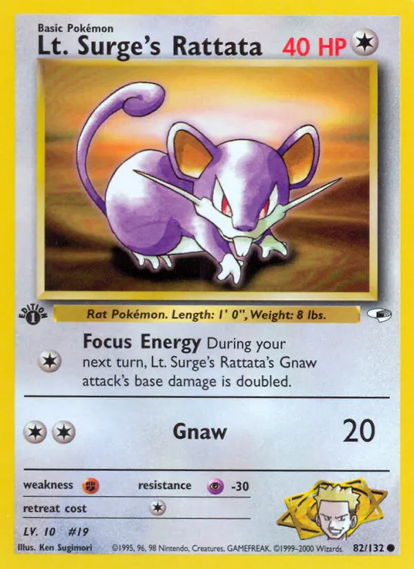 Image of the card Lt. Surge's Rattata