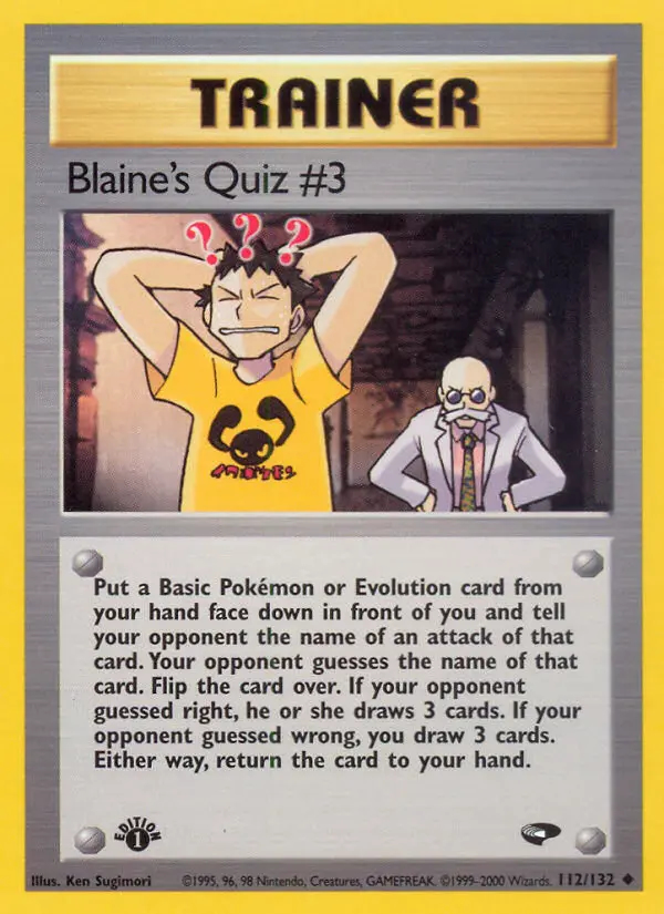 Image of the card Blaine's Quiz #3