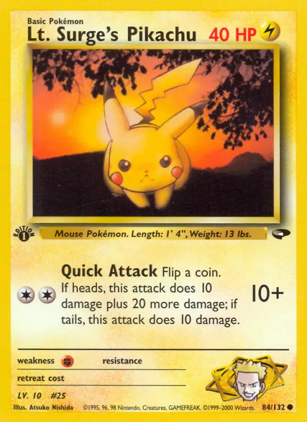 Image of the card Lt. Surge's Pikachu