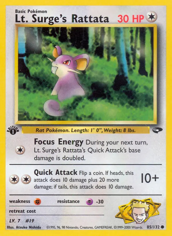 Image of the card Lt. Surge's Rattata