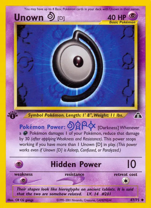 Image of the card Unown [D]
