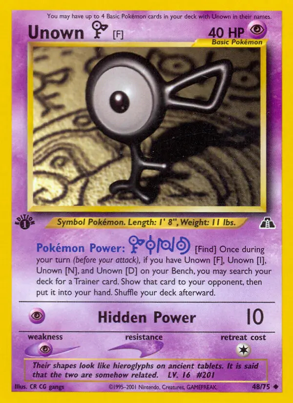 Image of the card Unown [F]