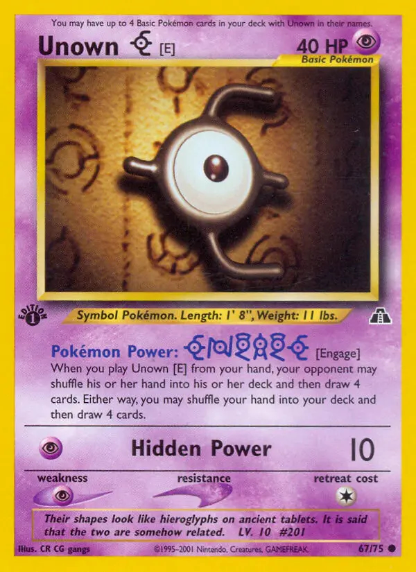 Image of the card Unown [E]