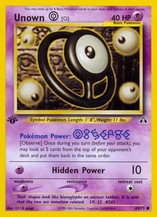 Image of the card Unown [O]