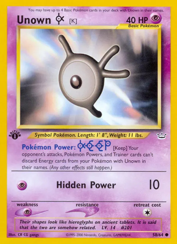 Image of the card Unown [K]