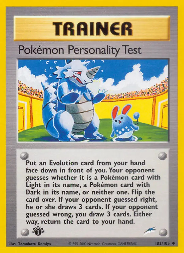 Image of the card Pokémon Personality Test