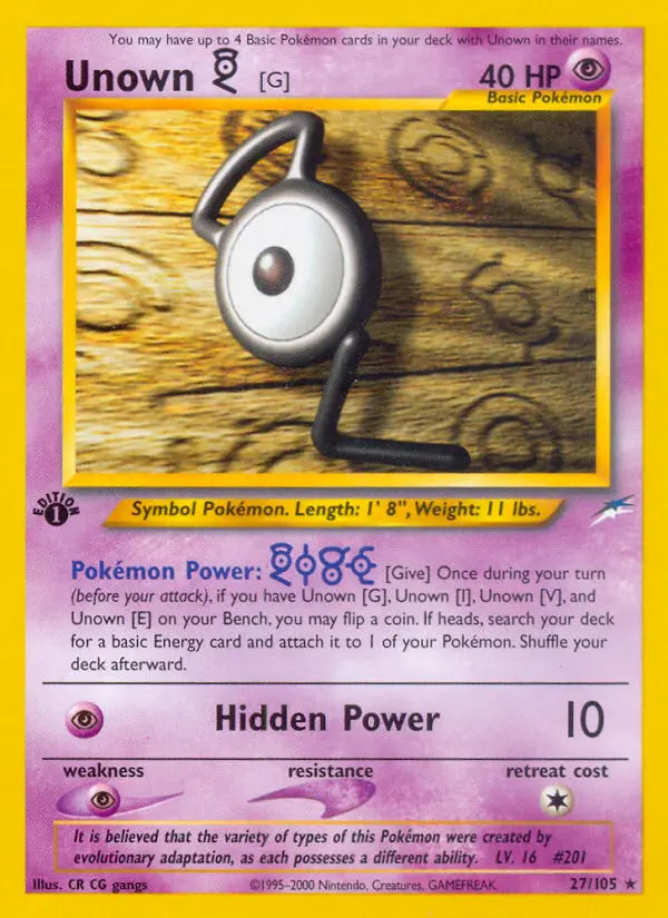 Image of the card Unown [G]