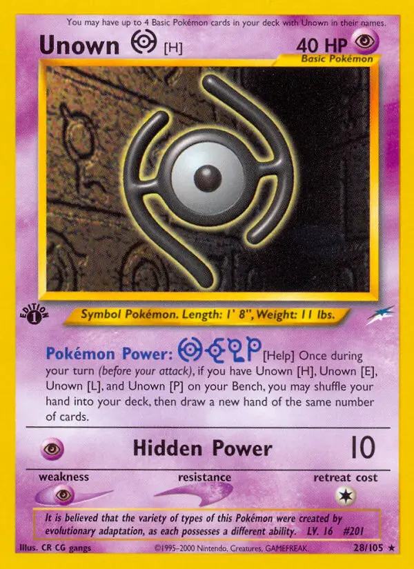 Image of the card Unown [H]