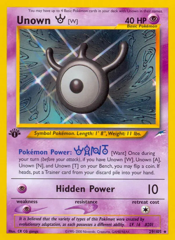 Image of the card Unown [W]