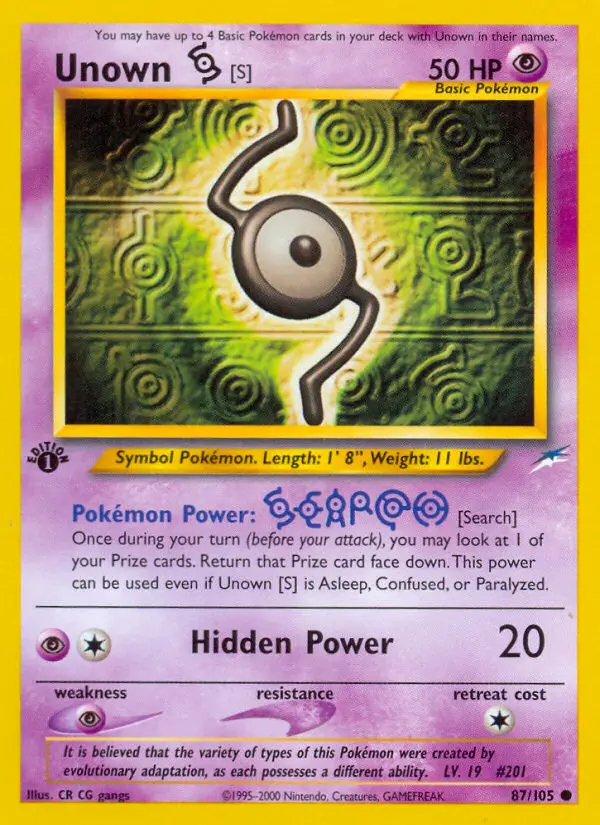 Image of the card Unown [S]