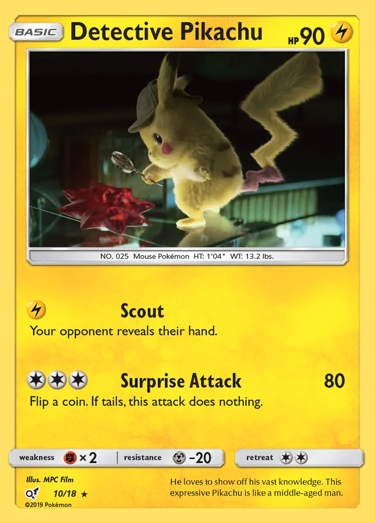 Image of the card Detective Pikachu