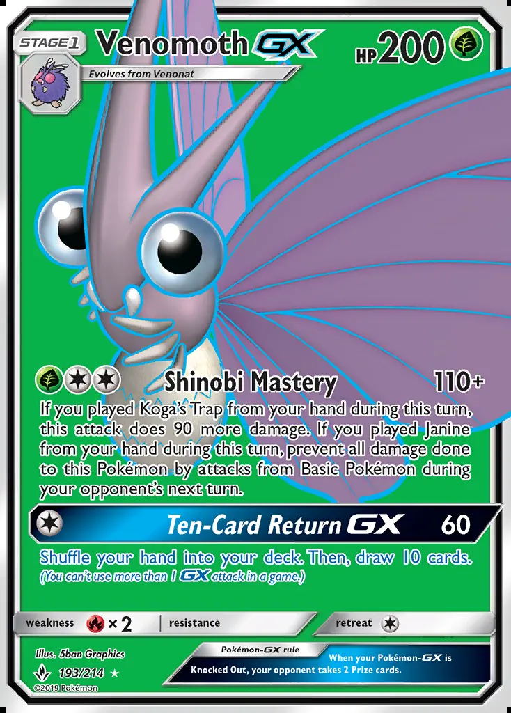 Image of the card Venomoth GX