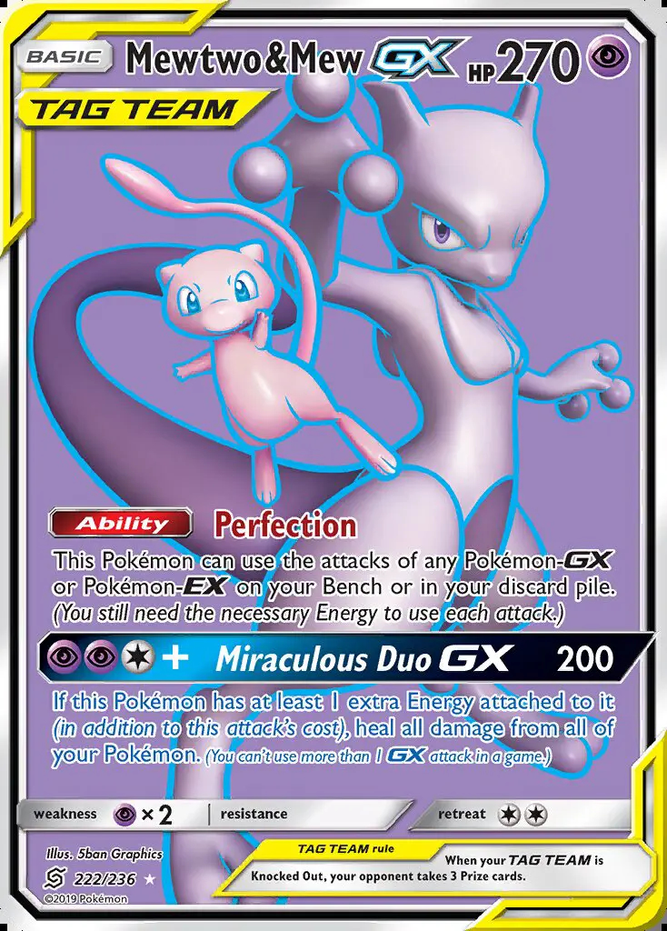 Image of the card Mewtwo & Mew GX
