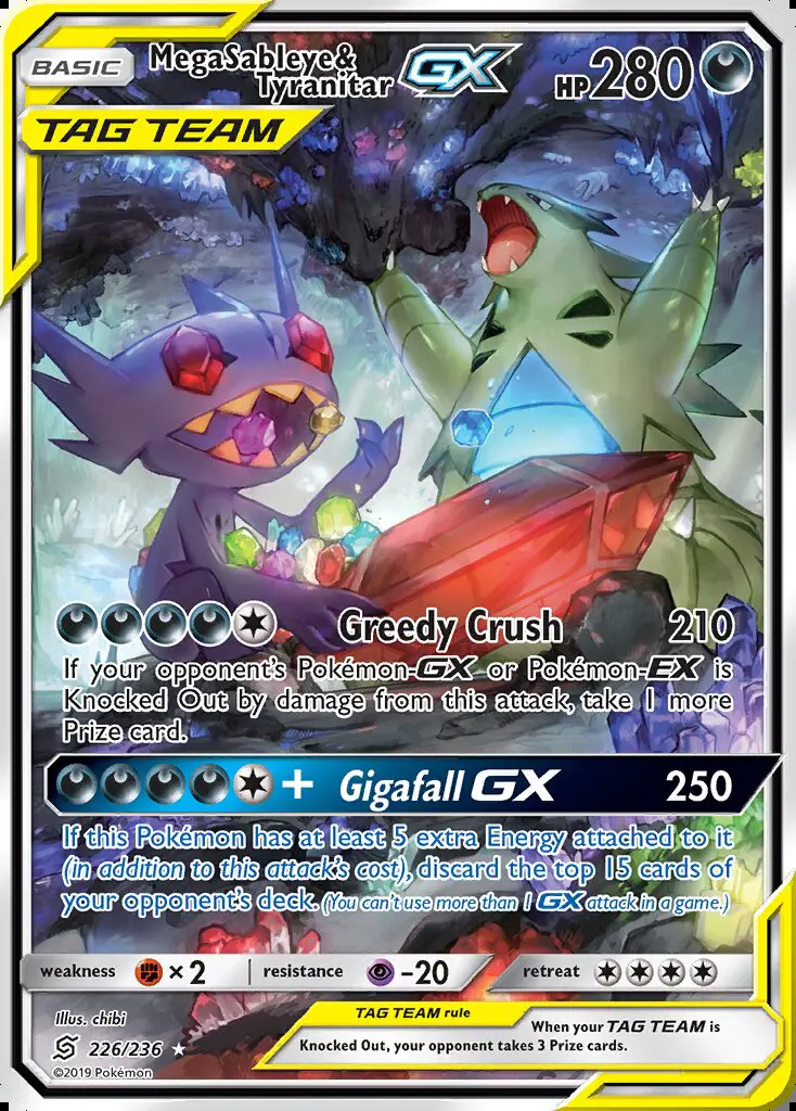 Image of the card Mega Sableye & Tyranitar GX