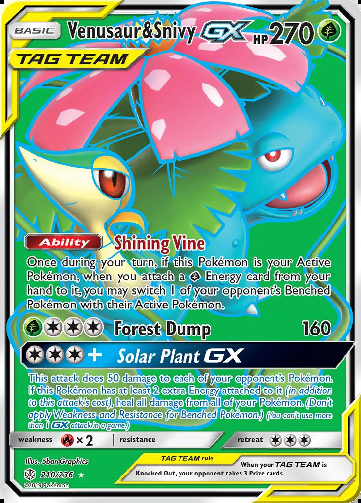 Image of the card Venusaur & Snivy GX