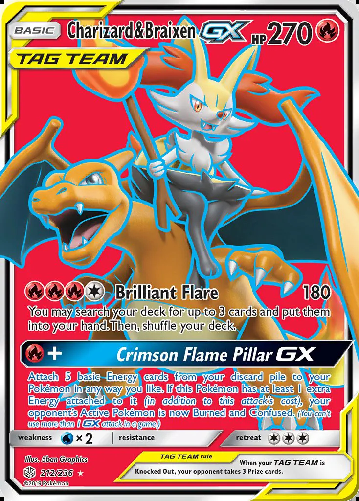Image of the card Charizard & Braixen GX