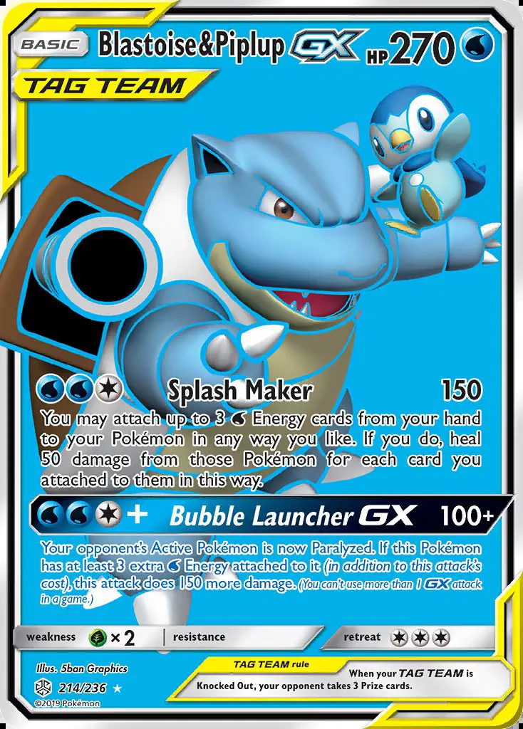 Image of the card Blastoise & Piplup GX
