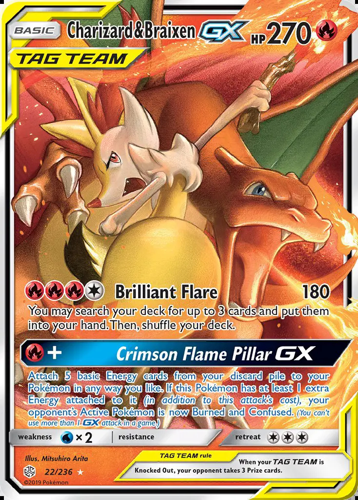 Image of the card Charizard & Braixen GX
