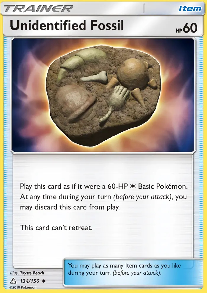 Image of the card Unidentified Fossil