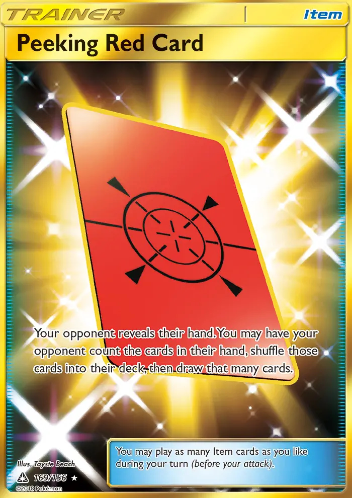 Image of the card Peeking Red Card