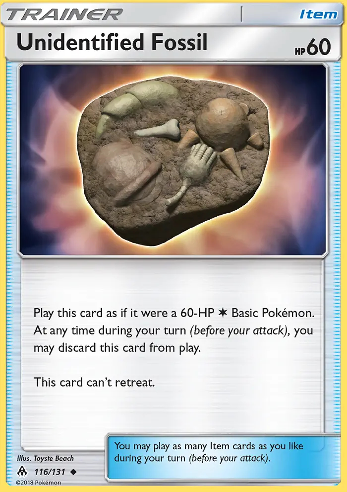 Image of the card Unidentified Fossil