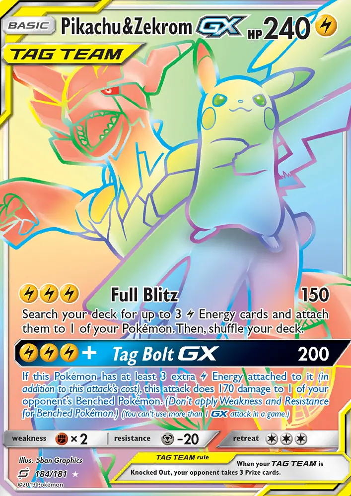 Image of the card Pikachu & Zekrom GX