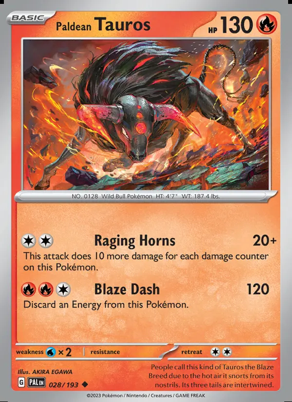 Image of the card Paldean Tauros