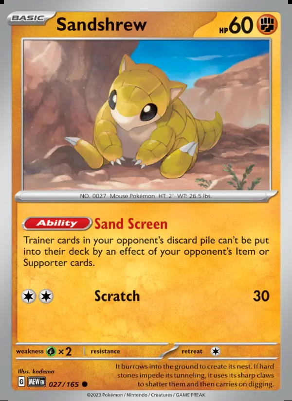 Image of the card Sandshrew