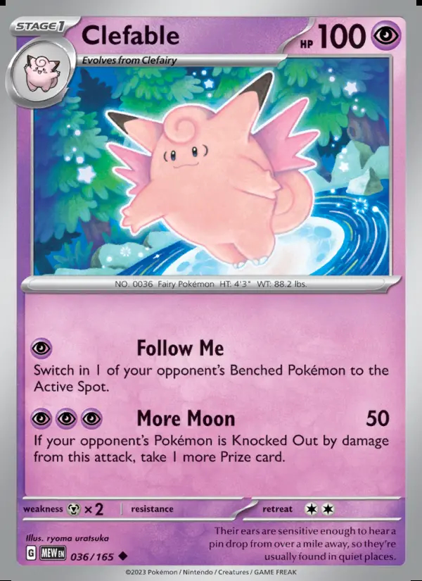 Image of the card Clefable
