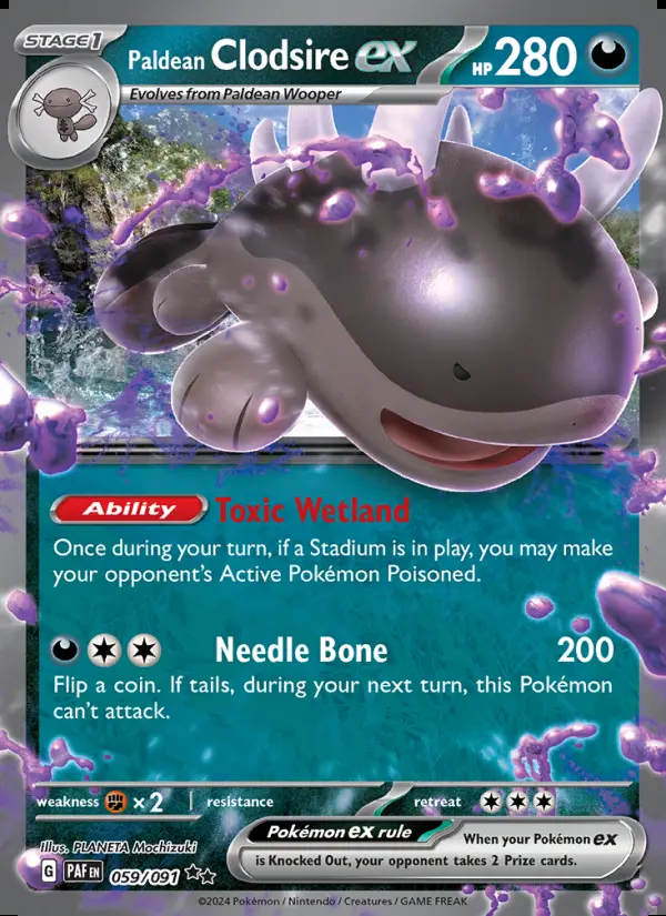 Image of the card Paldean Clodsire ex