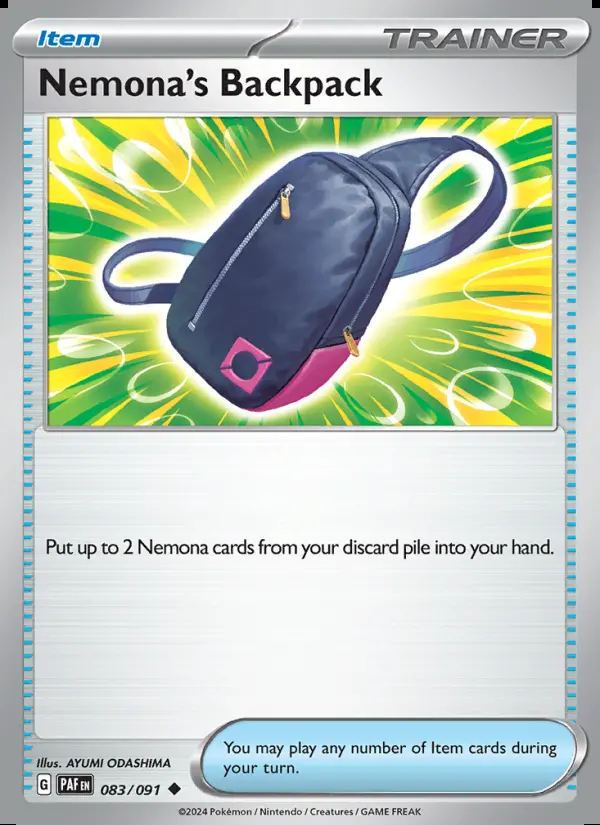 Image of the card Nemona's Backpack