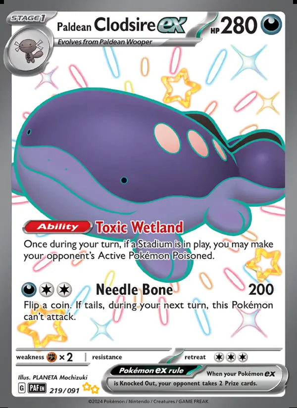 Image of the card Paldean Clodsire ex