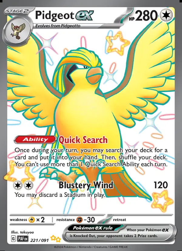 Image of the card Pidgeot ex