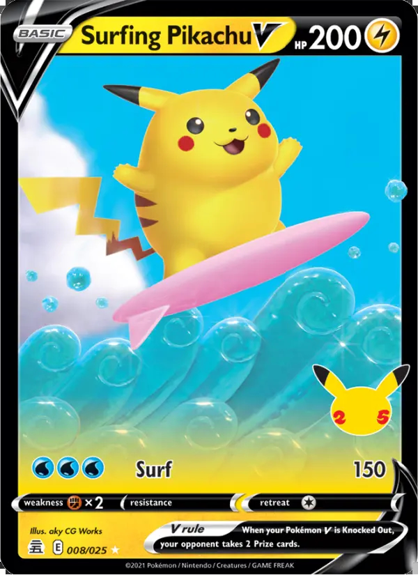 Image of the card Surfing Pikachu V