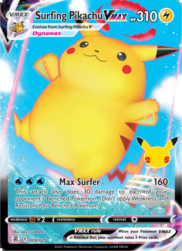 Image of the card Surfing Pikachu VMAX