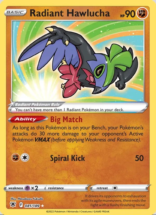 Image of the card Radiant Hawlucha